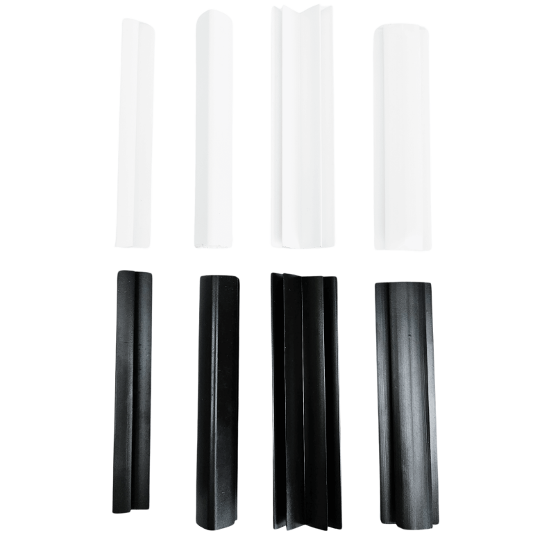 All PVC joiner profiles in White & Black