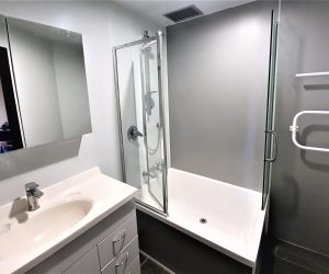 Residential Bathroom White & Silver